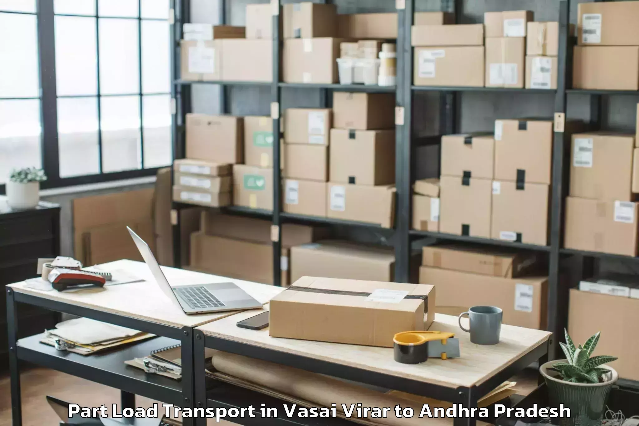 Book Vasai Virar to Pedakakani Part Load Transport Online